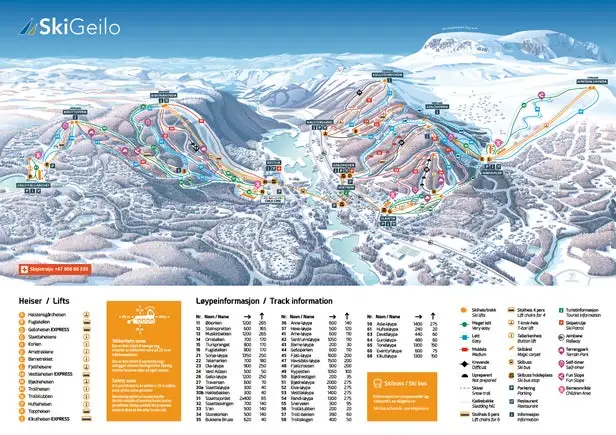 Mapa tras Geilo