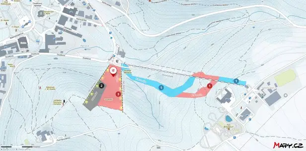 Mapa tras Mariánské Lázně