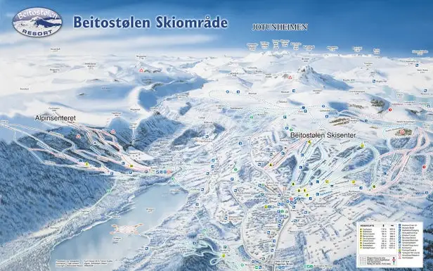 Mapa tras Beitostølen
