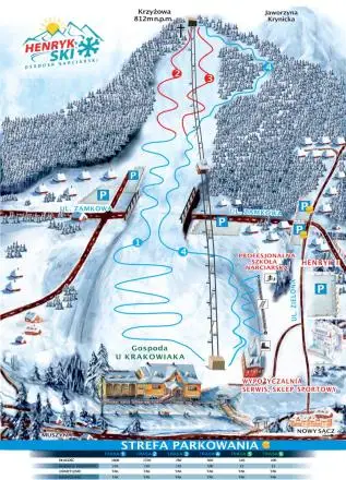 Mapa tras Krynica - Henryk Ski
