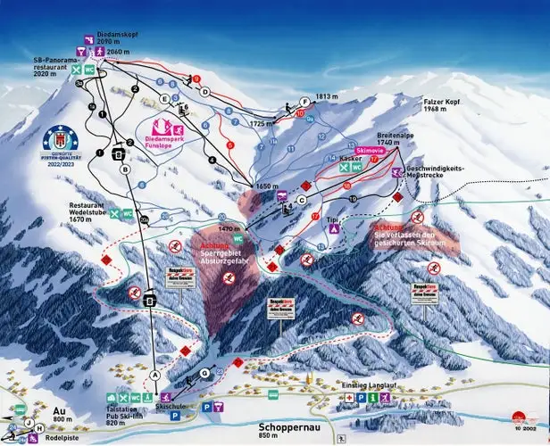 Mapa tras Diedamskopf