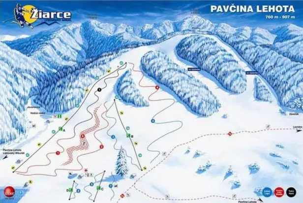 Mapa tras Fun Park Žiarce