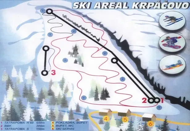 Mapa tras Krpáčovo