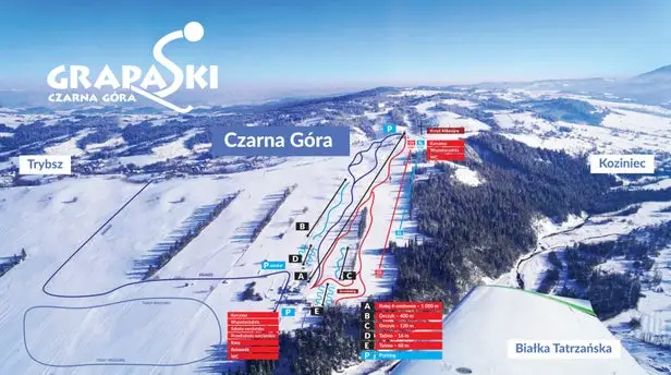 Mapa tras Grapa Ski - Litwinka (Czarna Góra)