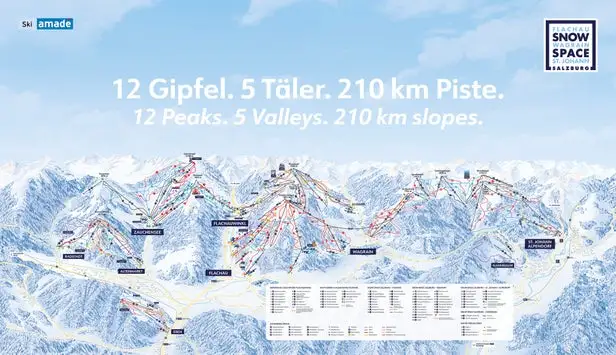 Mapa tras Flachau - Snow Space Salzburg