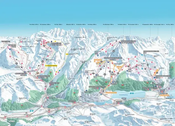 Mapa tras Diavolezza - Pontresina