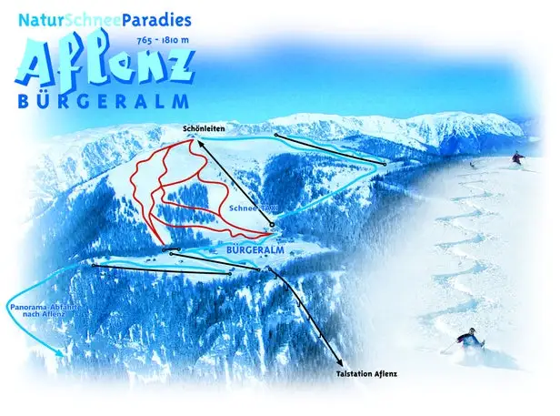 Mapa tras Aflenzer Bürgeralm