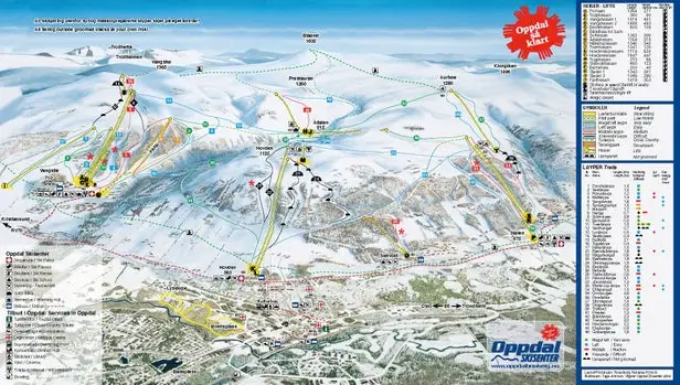 Mapa tras Oppdal