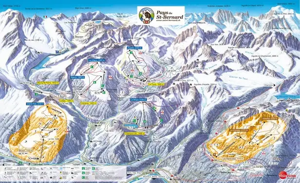 Mapa tras Champex - Lac