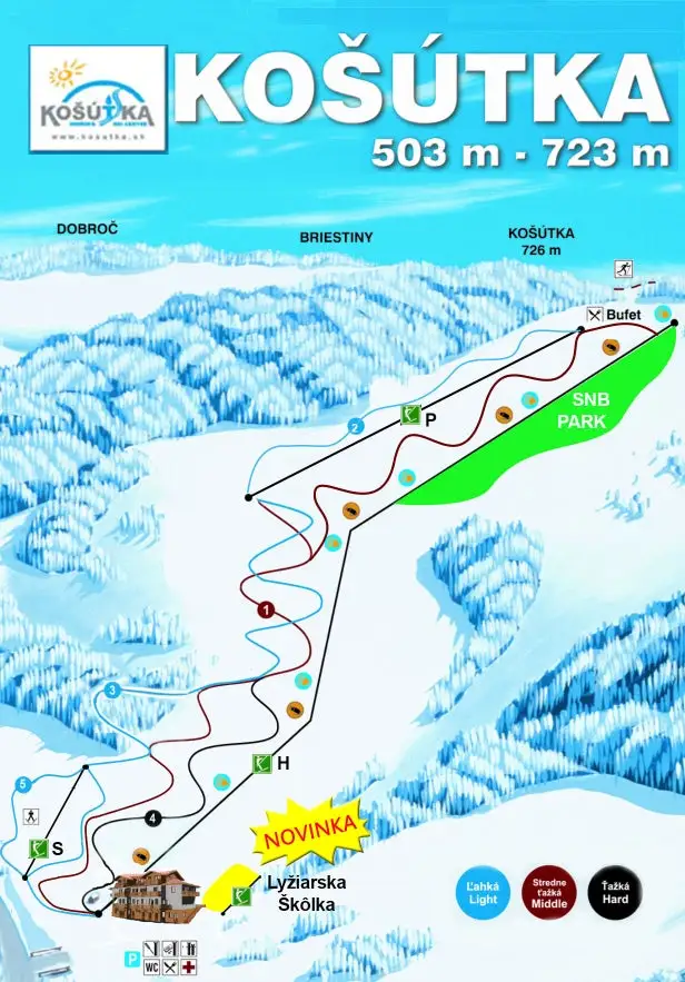 Mapa tras Hriňová - Košútka