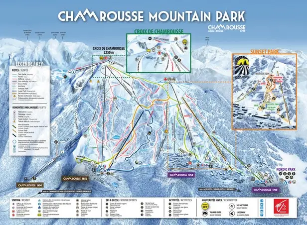 Mapa tras Chamrousse