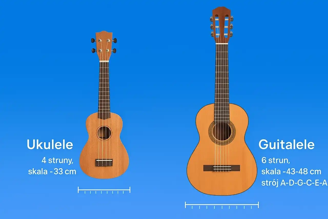 Małe gitary: Ukulele, guitalele, podróżne przewodnik po rozmiarach