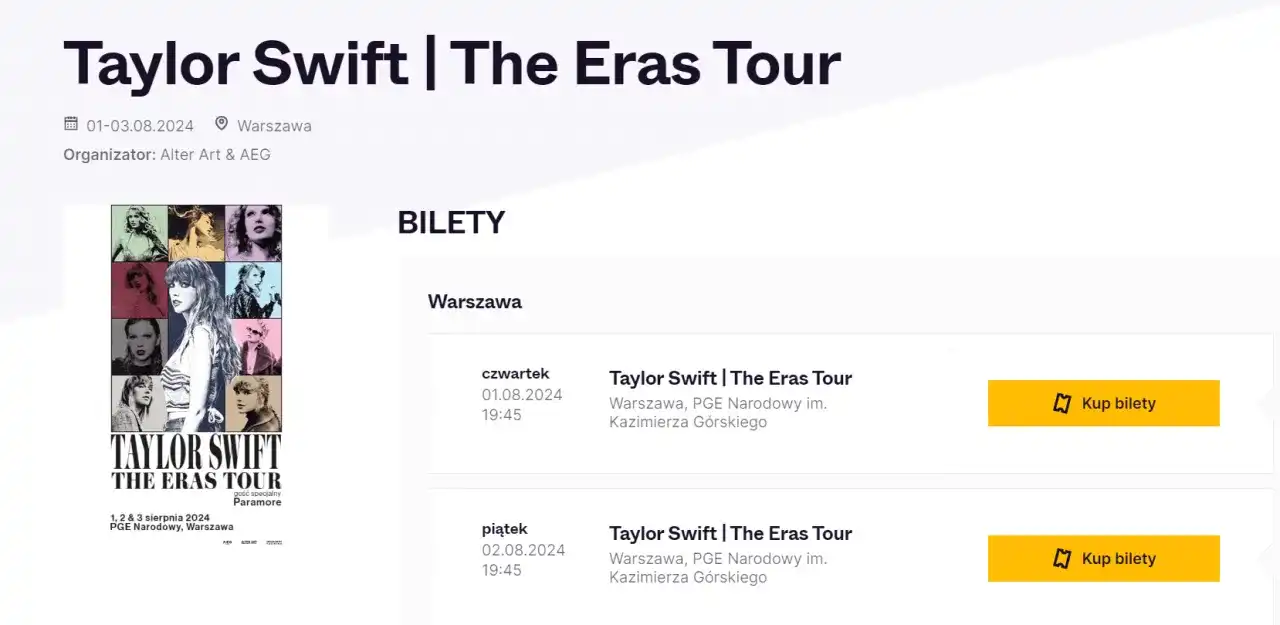 Ile kosztuje bilet na koncert Taylor Swift? Ceny, które zaskoczą