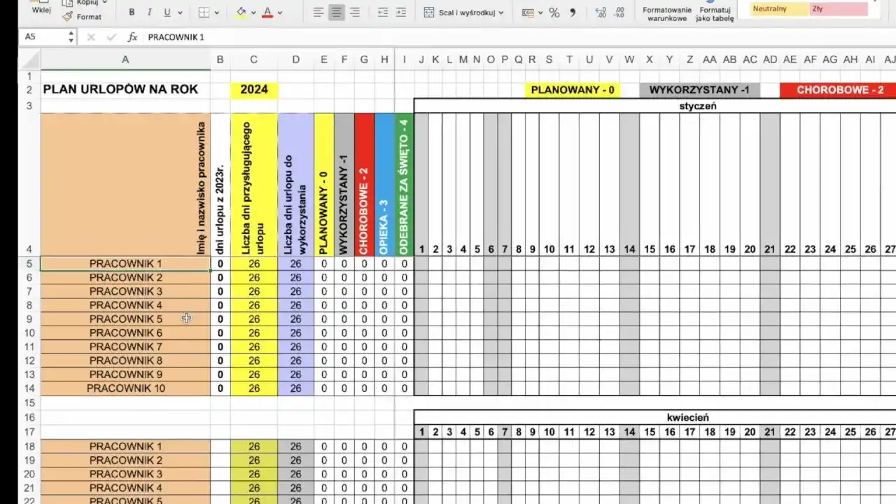 Plan urlopów wiążący? Kiedy i jak można go zmienić?
