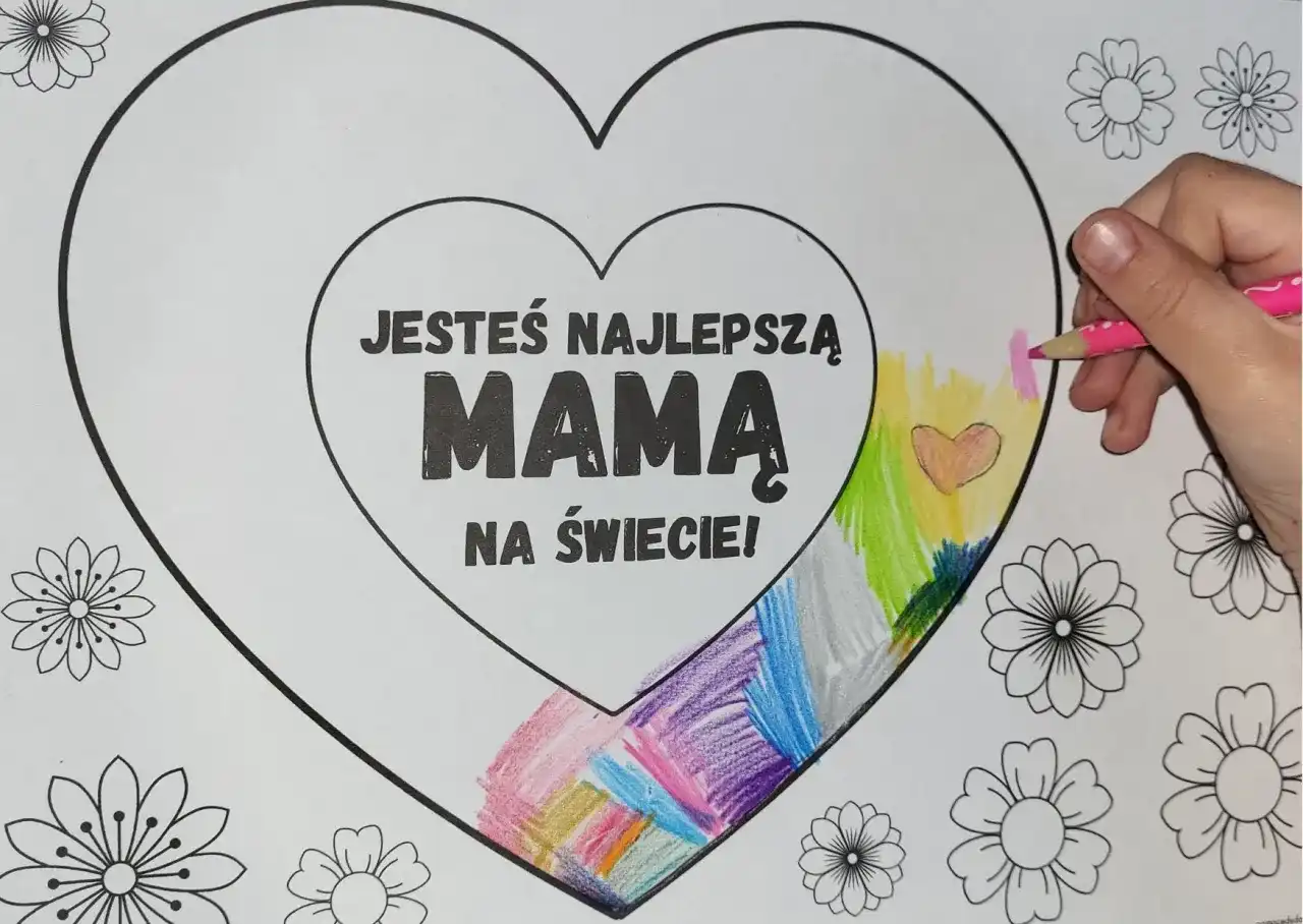 Darmowe kolorowanki dla mamy: prezent od serca do druku