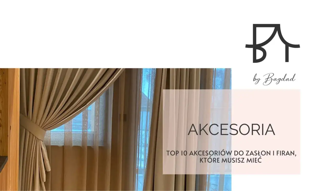 Elegancki zaczep do firanki podkreśla piękno zasłon. Akcesoria do wnętrz by Bagdad.
