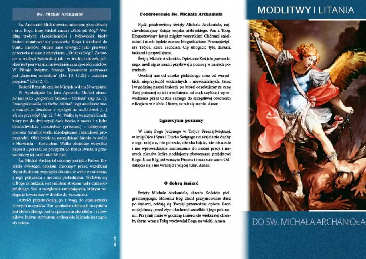 Św. Michał Archanioł, pogromca smoka, patron Kościoła. Modlitwa do św. Michała Archanioła o opiekę i dobrą śmierć.