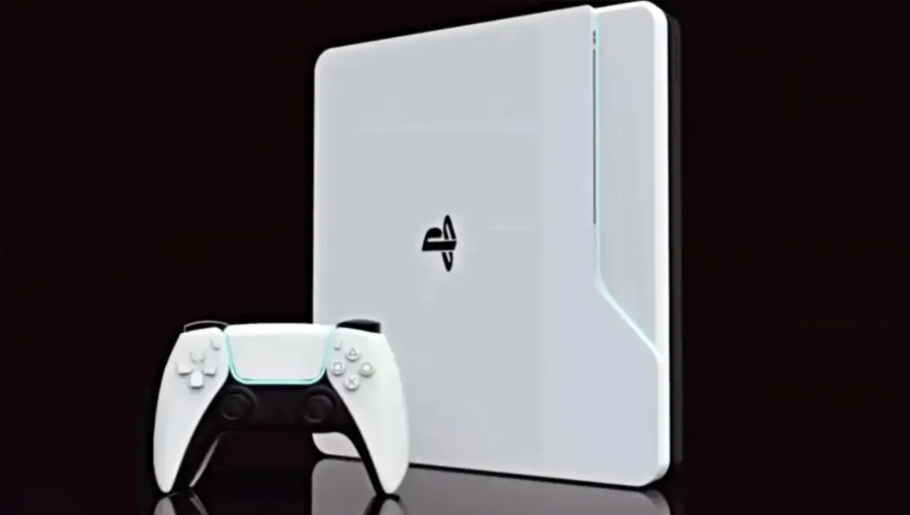 Biała konsola z kontrolerem, zapowiedź przyszłości gamingu - playstation 7.