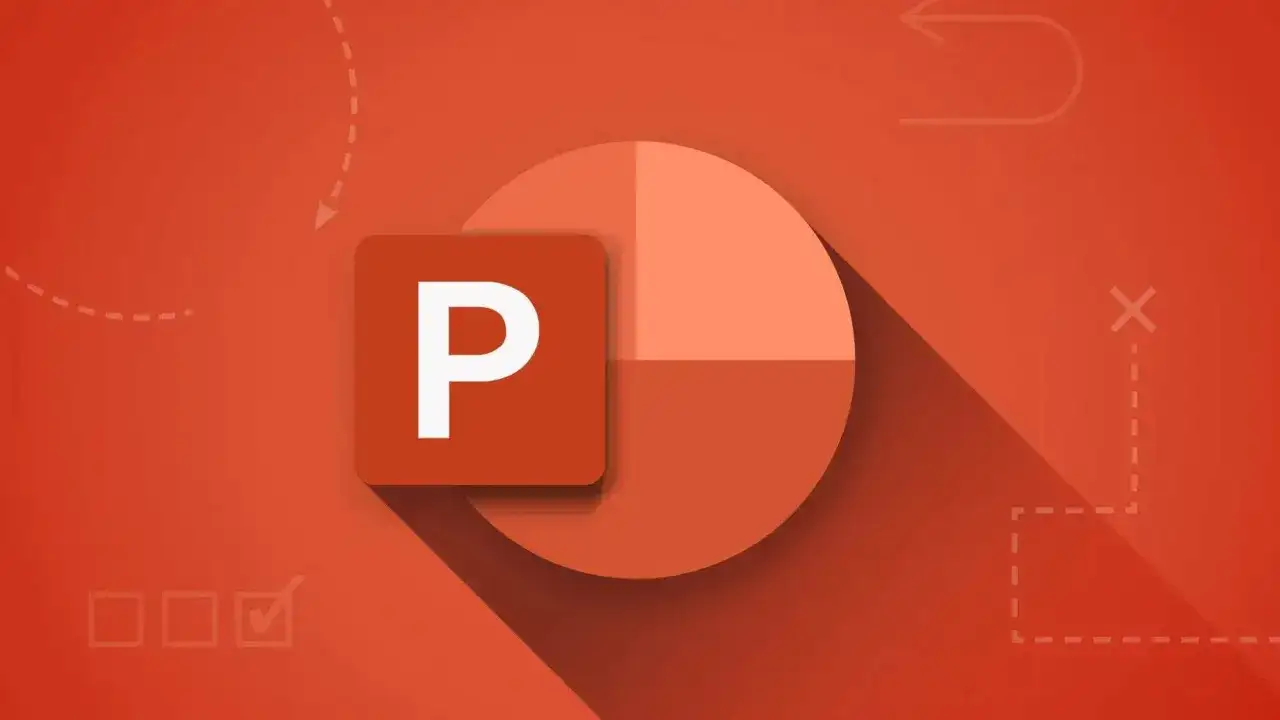 Ikona PowerPointa na tle z elementami graficznymi, sugerującymi planowanie i strategię. Dowiedz się, jak zaktualizować PowerPointa, aby tworzyć lepsze prezentacje.