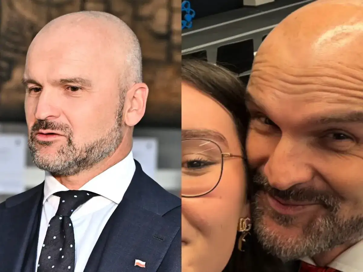 Rafał Brzoska z córką, uśmiechnięty ojciec i jego pociecha.