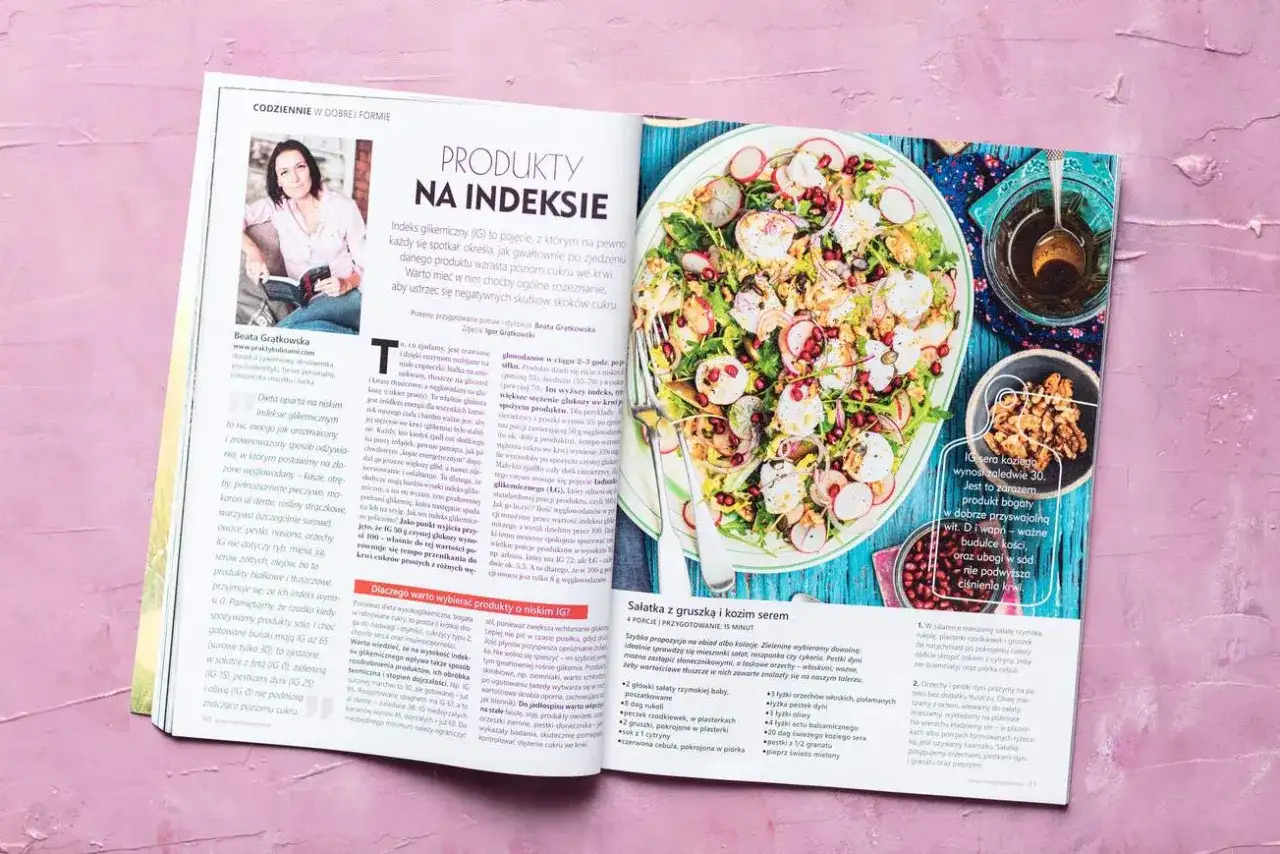 Dieta z niskim indeksem glikemicznym to klucz do zdrowia. Sałatka z gruszką i kozim serem to pyszny sposób na niskie IG.