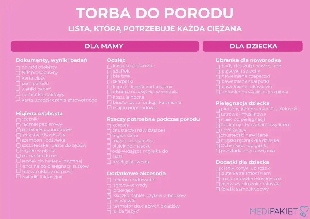 Co spakować do szpitala na poród? Lista przekąsek i napojów