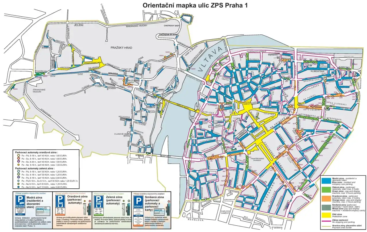 Strefy parkowania w Pradze - parkingi w centrum, tanie i darmowe