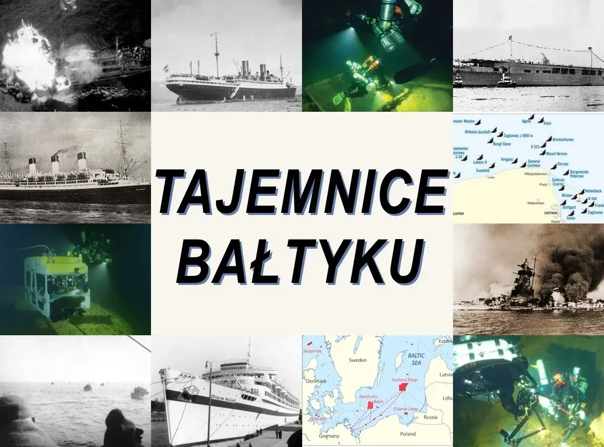Tajemnice Bałtyku: wraki, okręty, nurkowie i mapa pokazująca, ile ma Bałtyk w najgłębszym miejscu.
