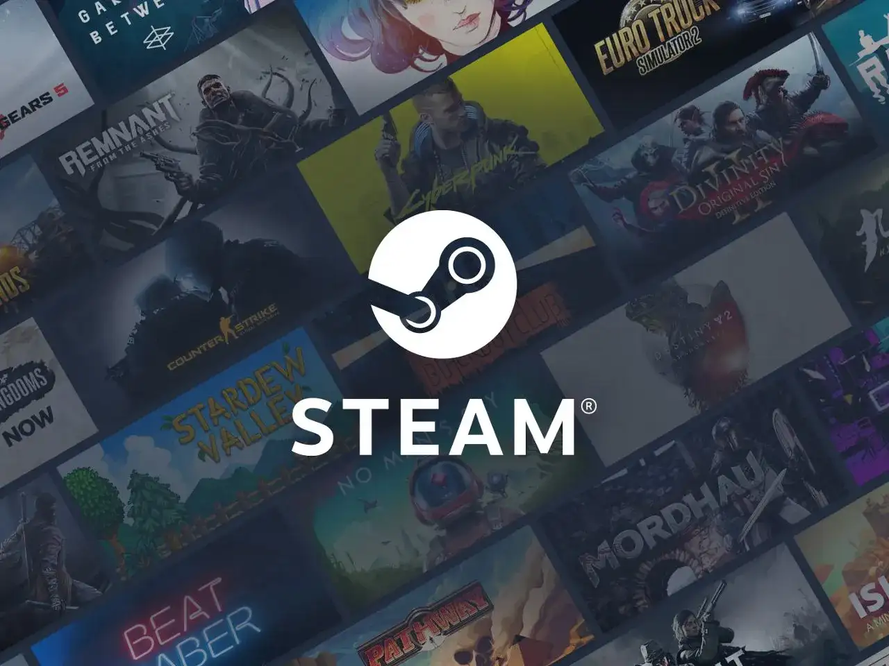 Logo Steam na tle okładek gier. Dowiedz się, jak dostać zwrot pieniędzy na Steam, jeśli gra nie spełni oczekiwań.