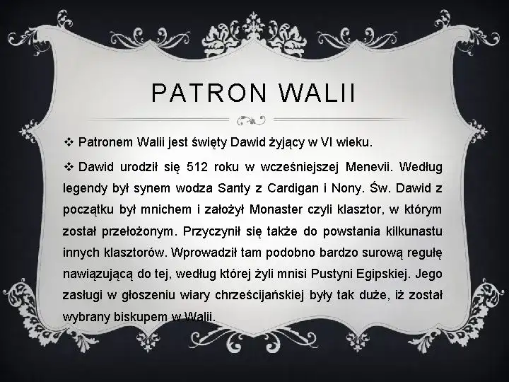 Kto jest patronem Walii? Poznaj historię świętego Dawida i jego znaczenie