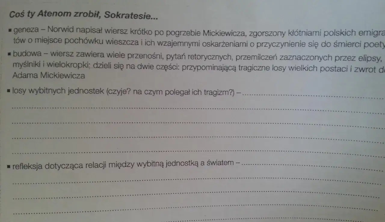 Coś ty Atenom zrobił, Sokratesie? Norwid i los geniusza