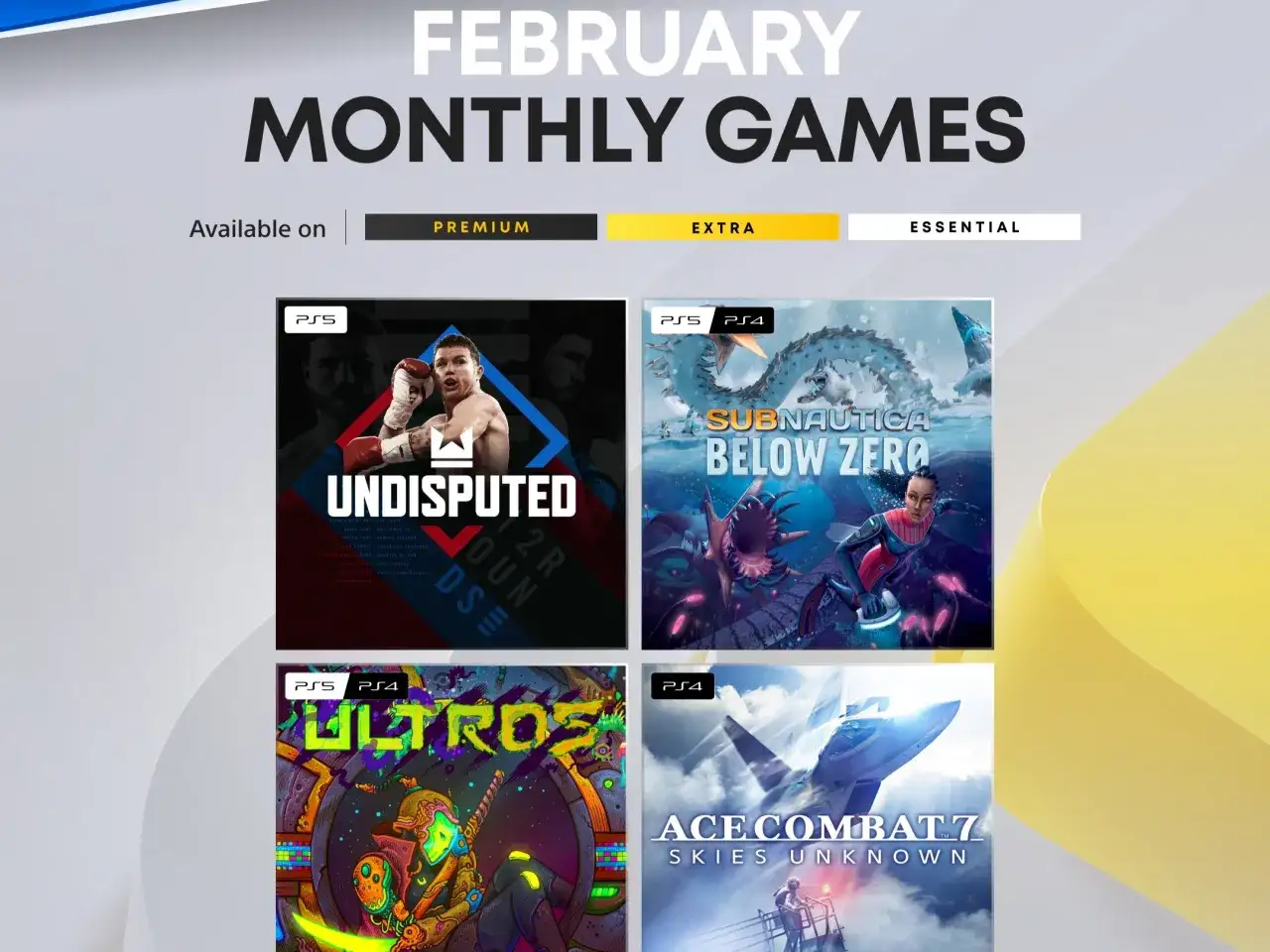 Luty z grami co miesiąc PS Plus: Undisputed, Subnautica: Below Zero, Ultros i Ace Combat 7. Dostępne na Premium, Extra i Essential.