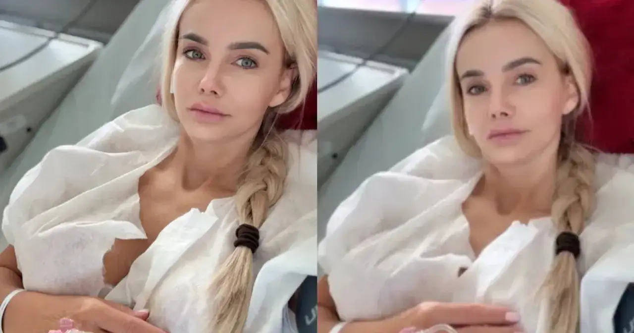 Monika Królowie Żyta, w wieku około 30 lat, leży w szpitalnym łóżku, przygotowana do zabiegu.