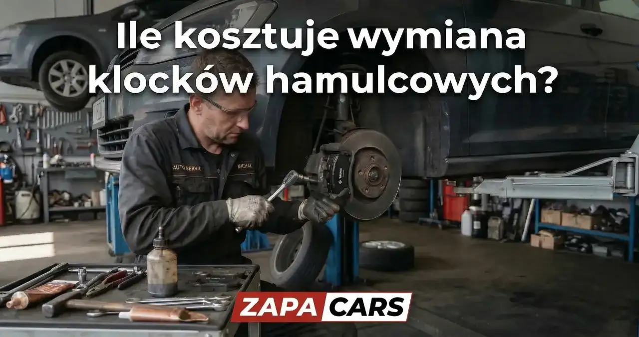Mechanik wymienia klocki hamulcowe. Sprawdź, jaka jest wymiana klocków hamulcowych cena w ZAPA CARS.