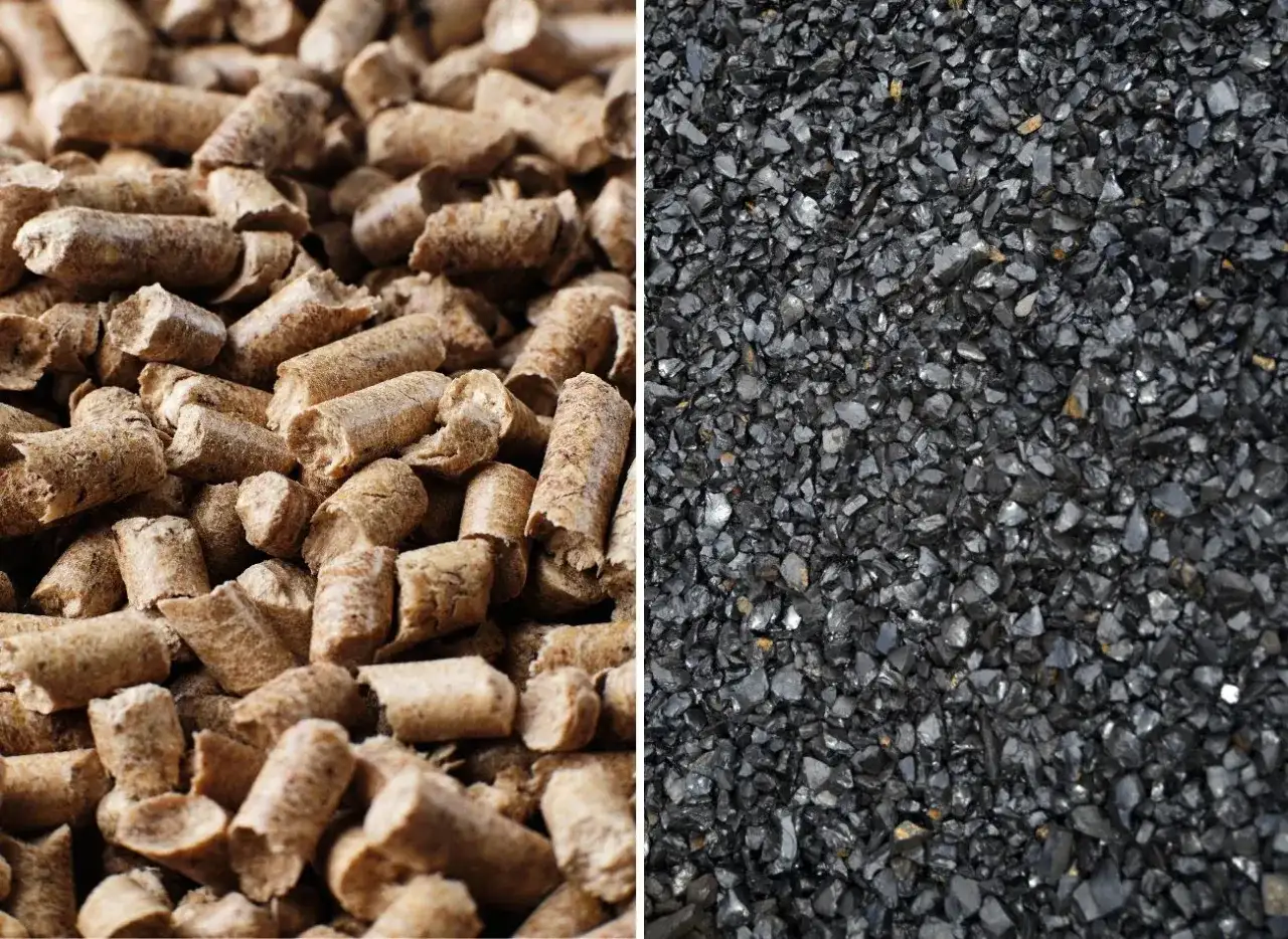 Pellet i ekogroszek – porównanie paliw. Które jest lepsze? Zobacz różnice w wyglądzie i strukturze.