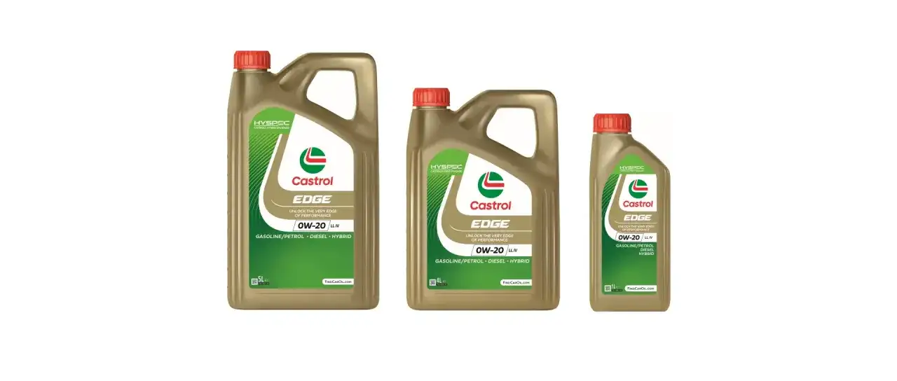 Olej Castrol EDGE 0W-20 chroni silnik przed zatarciem, zapewniając mu płynną pracę. Dostępny w różnych pojemnościach.