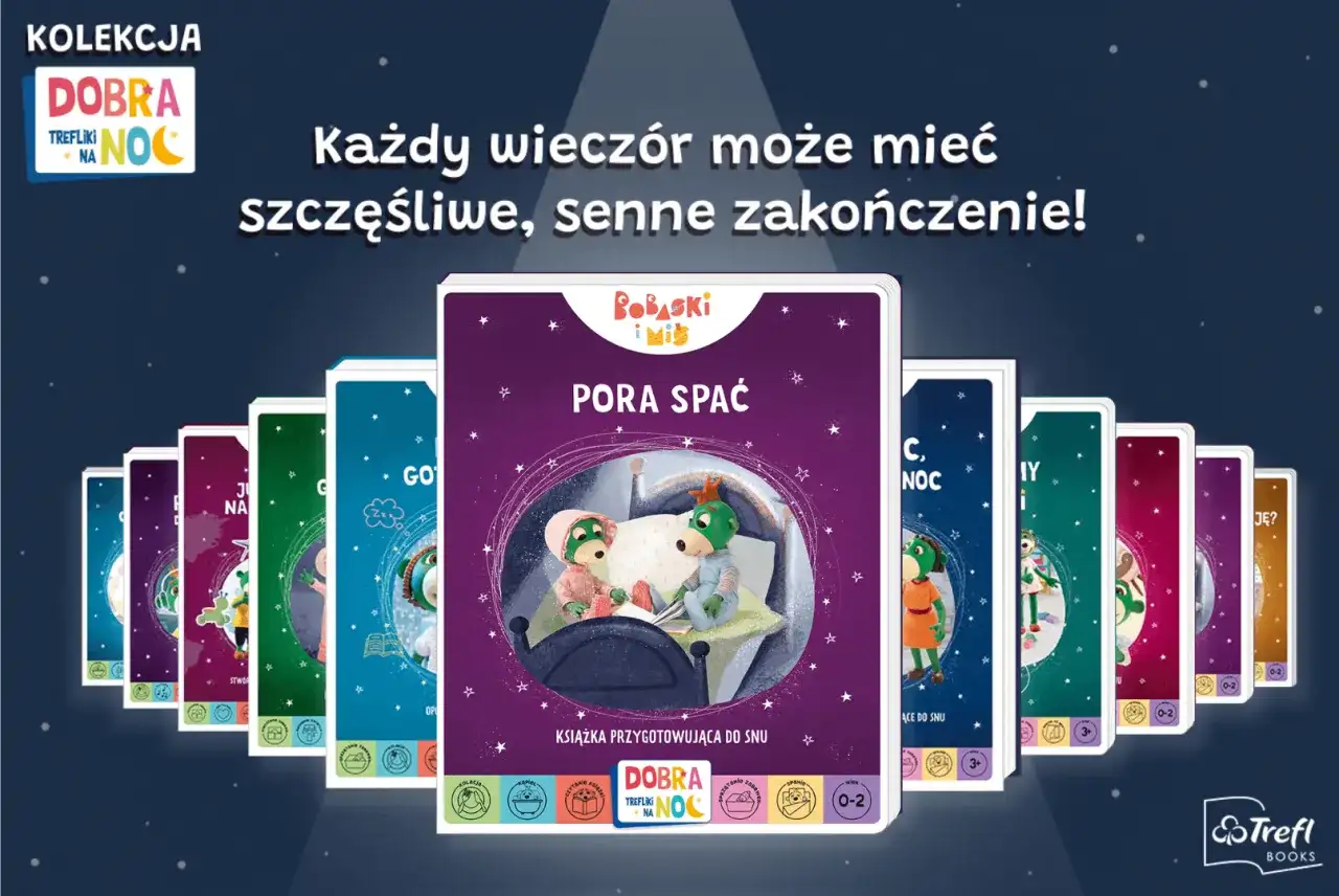 Urocze trefliki postacie z kolekcji "Dobra Noc" zachęcają do spokojnego zasypiania.