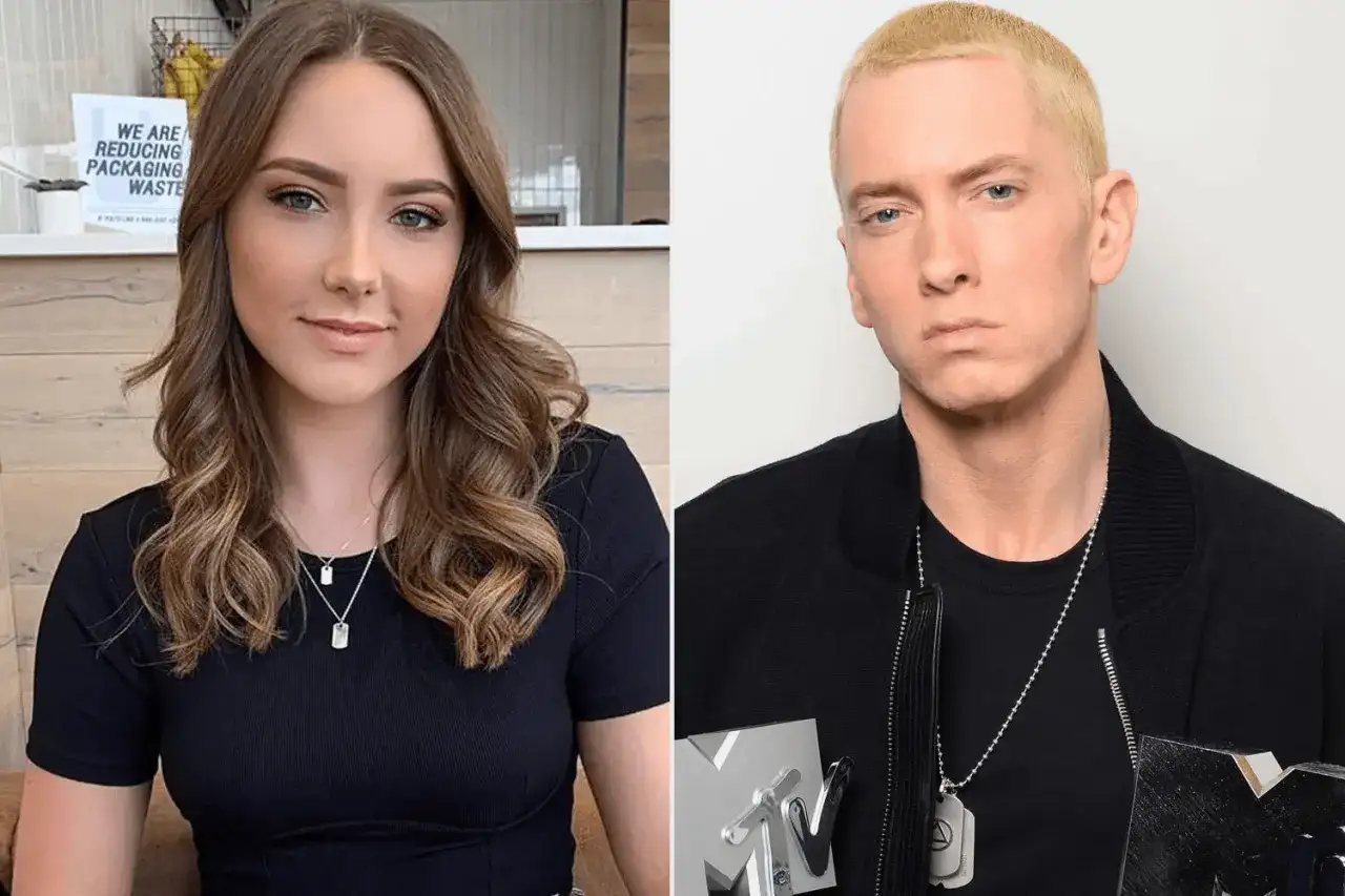 Hailie Jade, córka Eminema, obok ojca z nagrodami MTV.