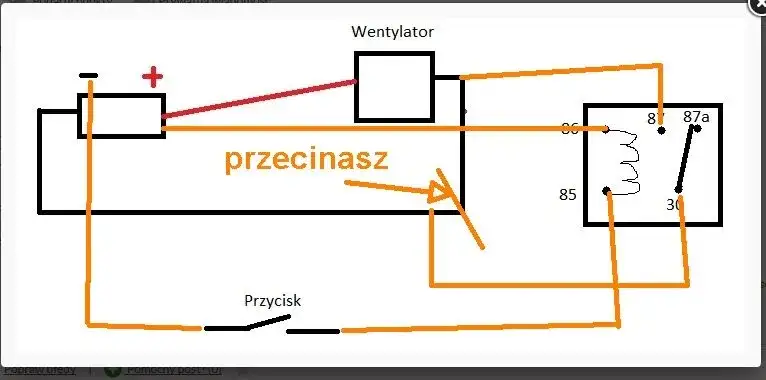 Jak podłączyć wentylator przez przekaźnik: 9 kroków + schemat