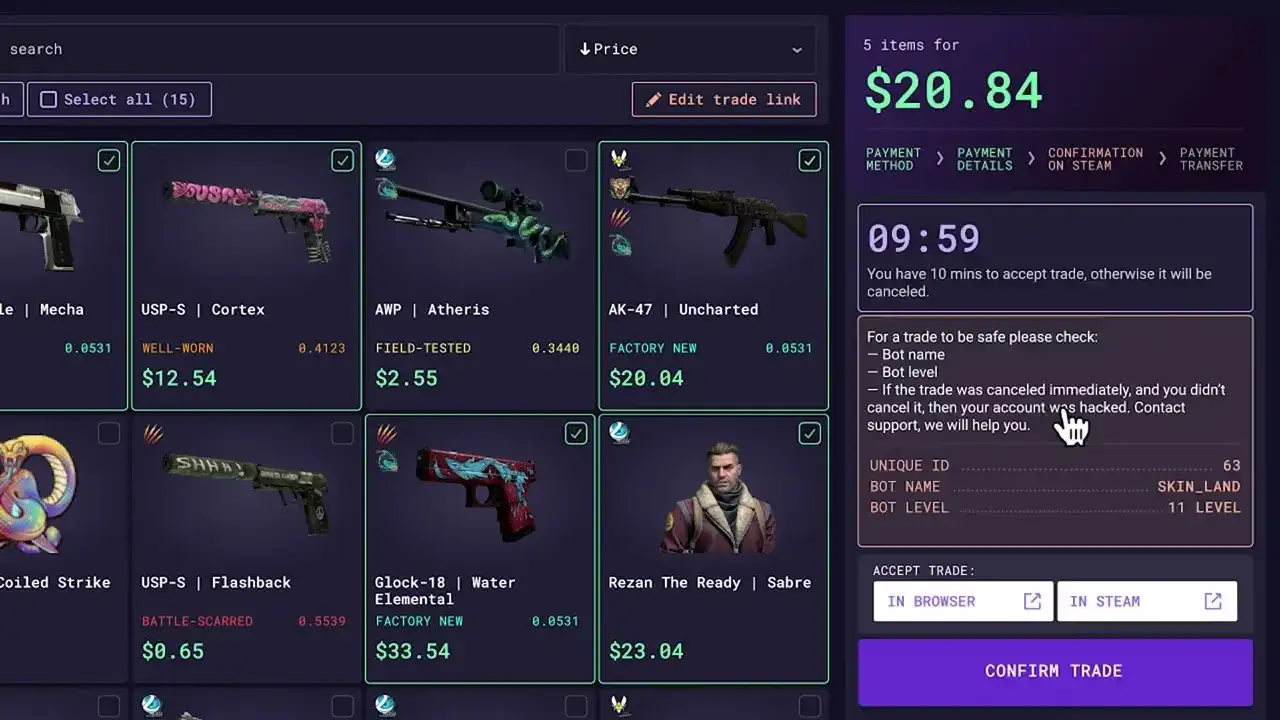 Jak sprzedać skiny CS:GO na konto bankowe bez ryzyka i strat