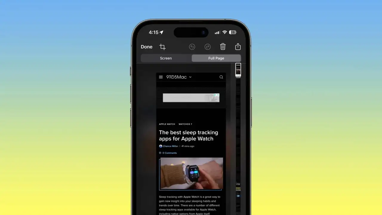 Długi screen iPhone: Cała strona i Messenger w jednym!
