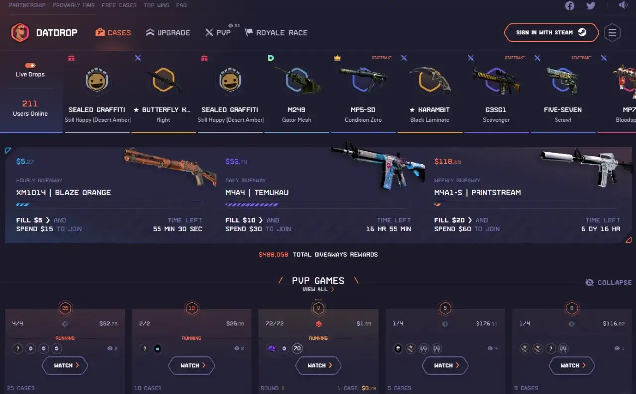 Strony do otwierania skrzynek CS:GO - Skrzynki do CS:GO online