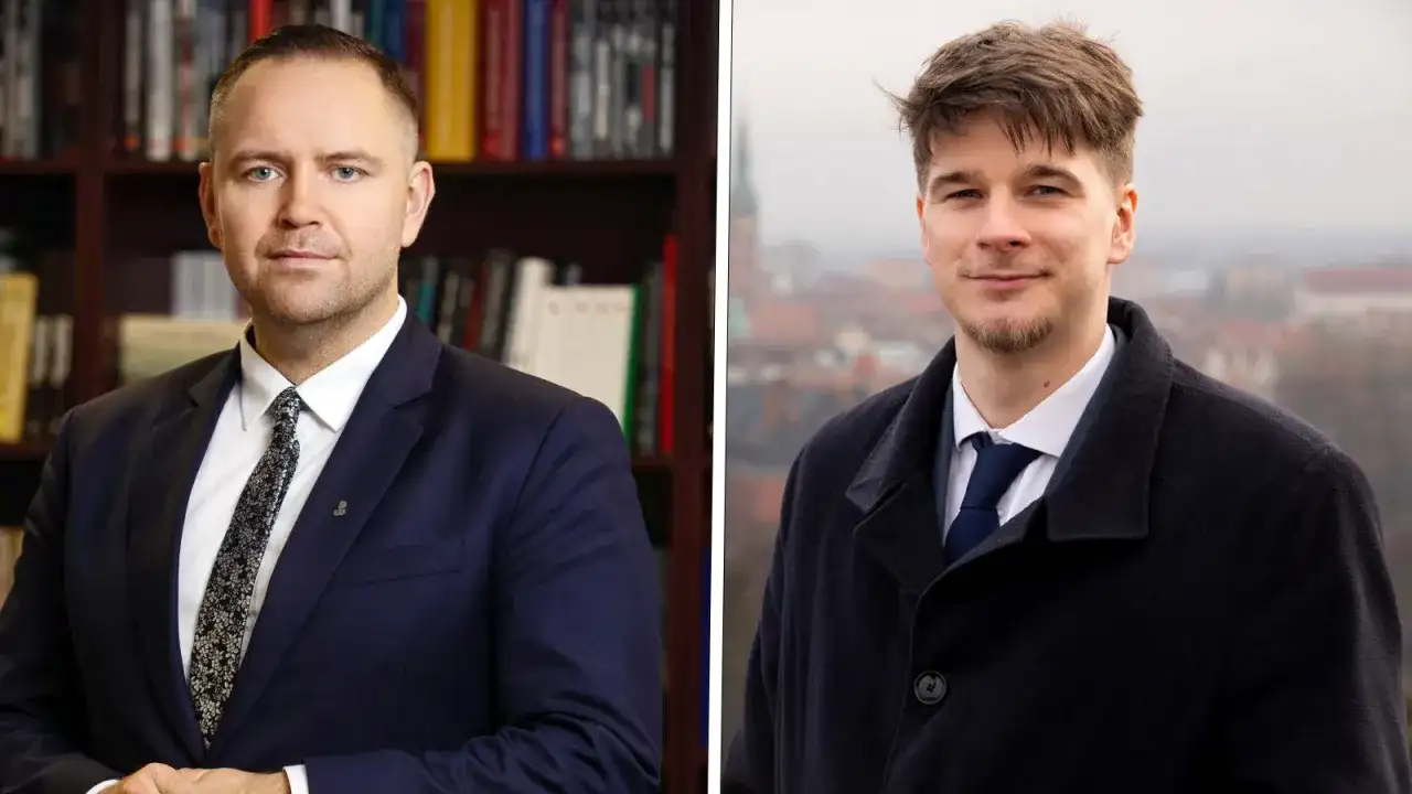 Karol Nawrocki z synem. Młodszy syn Karola Nawrockiego ma ok. 20 lat.