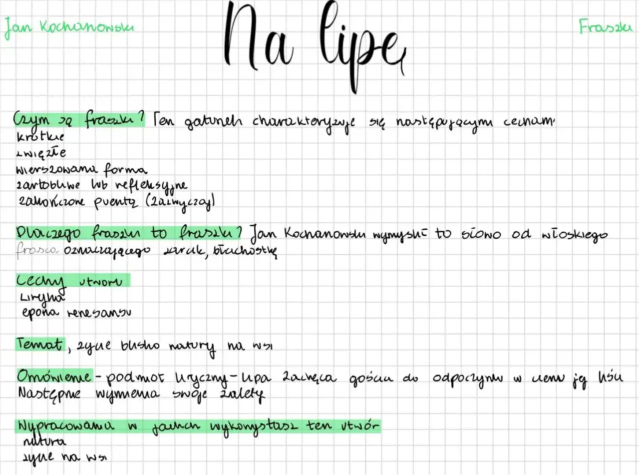 Na lipę Kochanowskiego: Odkryj sekrety ponadczasowej harmonii