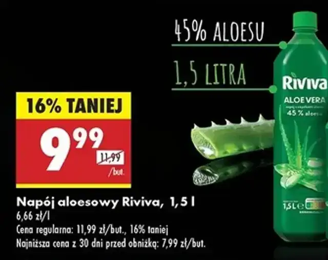 Napój aloesowy Biedronka - sprawdź skład, cenę i promocje Riviva
