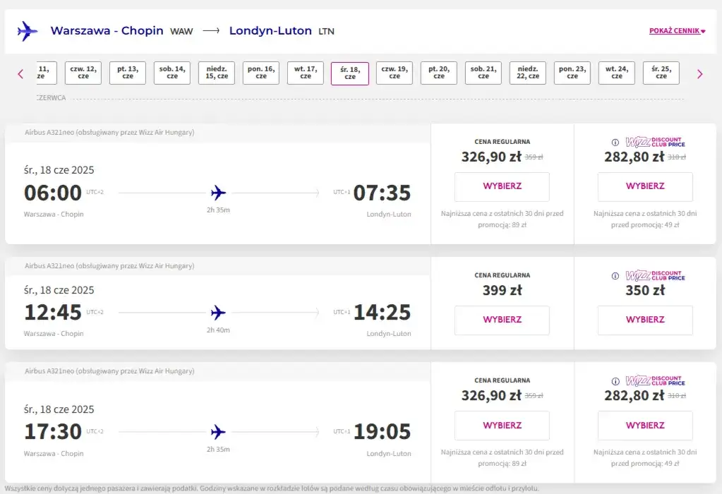 Kiedy kupować bilety lotnicze Wizz Air, aby zaoszczędzić najwięcej?