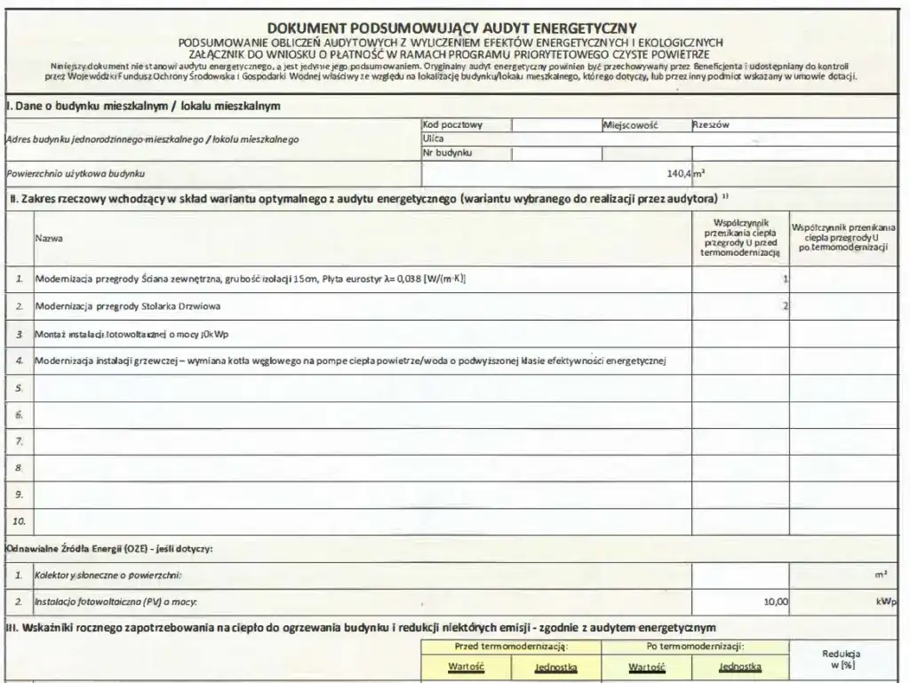 Czy audyt energetyczny jest obowiązkowy w programie Czyste Powietrze?