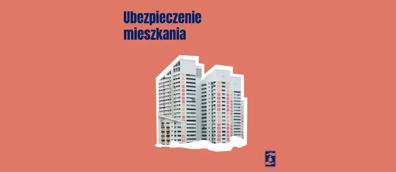 Jak ubezpieczyć dom? Grafika przedstawia nowoczesne bloki mieszkalne, symbolizujące bezpieczeństwo i ochronę.