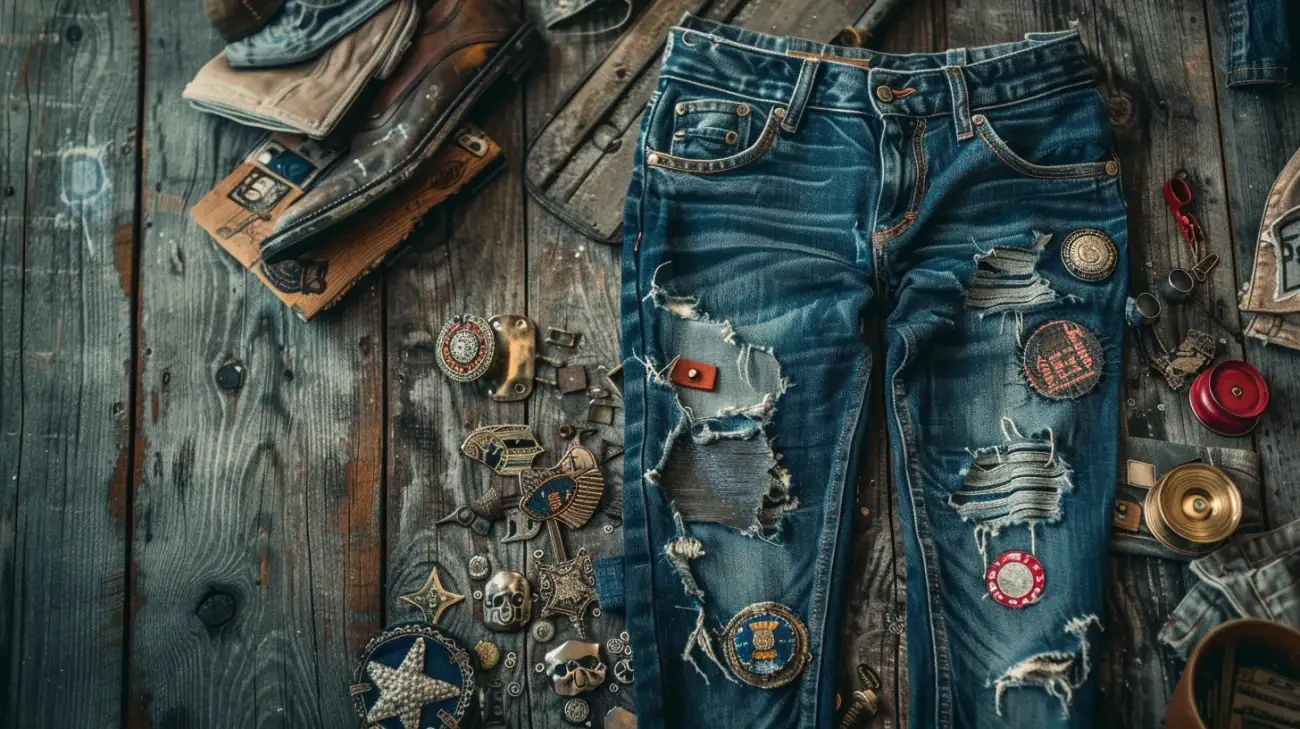 Vintage jeansy - Stylowe jeansy retro dla oryginalnego looku.