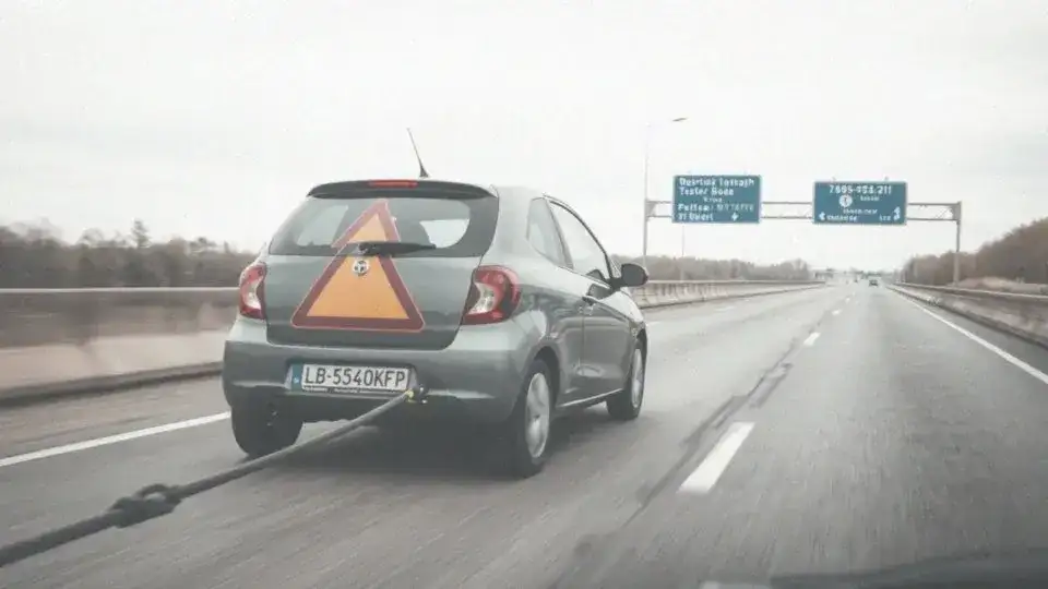 Jakie światła ma mieć pojazd holowany, aby uniknąć niebezpieczeństw?